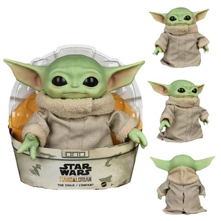 28cm/ en Star Wars Mandalorian Yoda Baby Grogu peluche muñeca figura de acción juguetes adornos (1)