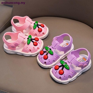 Verano de cereza bebé niño zapatos de suela suave niñas sandalias Baotou princesa zapatos de los niños s zapatos de 0-4 años de edad niños s sandalias