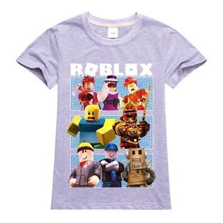 Nuevo ROBLOX juego de los niños T-Shirt niños camiseta 3D ropa de dibujos animados Unisex niño niñas de manga corta camisas de algodón (2)