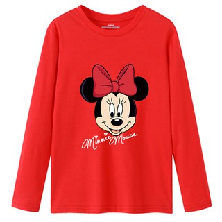 Algodón de los niños de manga larga camiseta más el tamaño 110-160 de dibujos animados Mickey Minnie camisas de los niños camisas niño niña camisas L9105 (1)