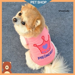 spbestseller mascota perro gato princesa carta corona camiseta chaleco verano abrigo cachorro disfraces