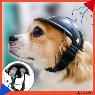 placeorder - casco de seguridad para mascotas, perro, gato, motocicleta, sombrero de protección