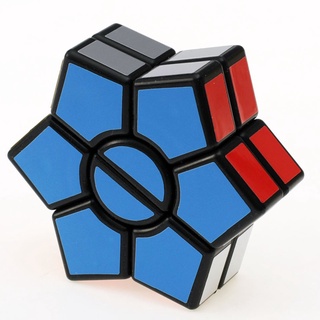 cubo mágico de dos pisos de 6 ángulos cuadrados negro en forma especial magic rubik rompecabezas suave cubo mágico juguetes para niños