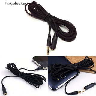 *largelookqd* 5M 16ft 3.5mm Female to Male F/M Headphone Stereo Audio Extension Cable Cord Black hot sell