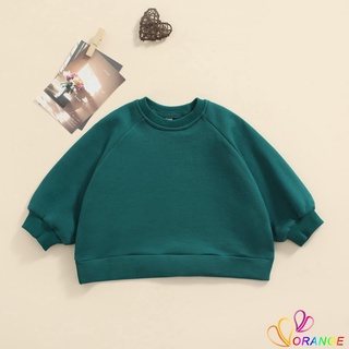 Ord7-Baby jersey suéter, cuello redondo con mangas raglán Color sólido versión suelta ropa de primavera (6)
