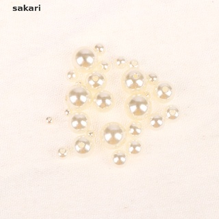 [sakari] 100 piezas 4-12 mm perlas perforadas abs sueltas cuentas redondas artesanales para hacer joyas [sakari]