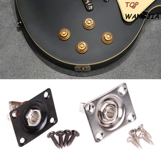 top zócalo de guitarra sólido compacto mini guitarra cuadrada pastilla jack placa zócalo accesorio para bajo (1)