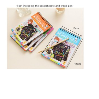 Libro De notas diy Zero con lápiz De madera novedoso dibujo De tarjeta De cartón Para niños juguete Notebook fiesta negra escuela B6626 (9)