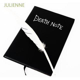 julienne for gift death note notebook coleccionable pluma pluma death note pad escuela anime cuero dibujos animados juego de rol diario/multicolor