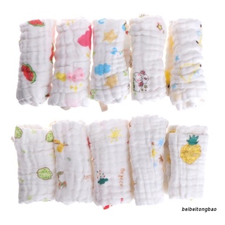 beibeitongbao - pañuelo cuadrado para bebé (5 unidades, muselina, algodón, toalla facial)
