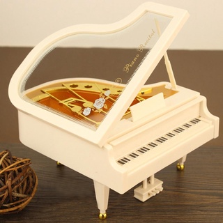 hunan práctico creativo mini piano modelo caja de música metal antiguo caso musical regalo de boda (1)