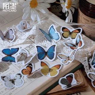 emmoo 46 hojas / caja hermosas mariposas pegatinas álbum de recortes diario decoración DIY pegatinas de sellado
