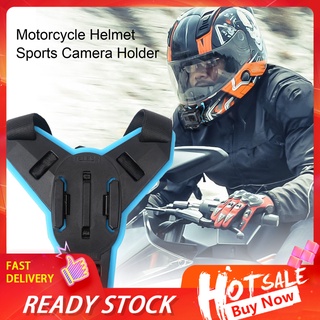 dr casco barbilla soporte resistente perfecto ajuste negro casco de motocicleta deportes cámara titular para gopro hero/5/6