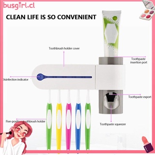 antibacterias uv luz ultravioleta cepillo de dientes automático dispensador de pasta de dientes
