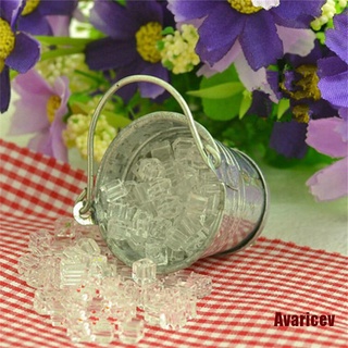AVAR casa de muñecas miniatura cubo de hielo cubo 1:12 escala hadas decoración de la cocina del hogar