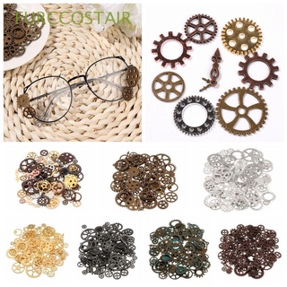 FURCCOSTAIR 100g Mixed Size Alloy Mechanical Cogs DIY Accessories Jewelry Making Steampunk Gears 10-50mm Jewellery Findings Bracelets Necklace Pendants Vintage Style Crafts Components