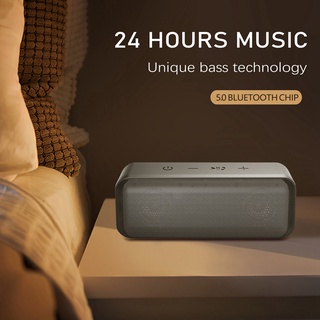 Altavoz Bluetooth estéreo portátil de 12 w Super Bass IPX7 impermeable 24 horas tiempo de reproducción estéreo inalámbrico (gris) (5)