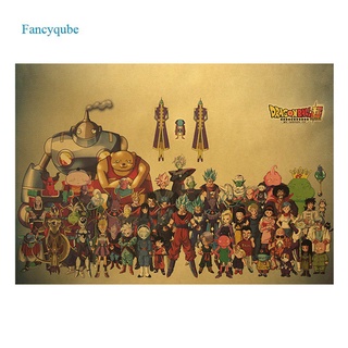 Fancyqube Dragon Ball z figuras de acción super saiyan goku póster de Dragonball decorativo póster de pared