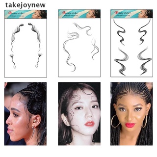 [takejoynew] pegatinas de tatuaje de línea de cabello impermeable bebé borde de pelo temporal tatuaje pegatina