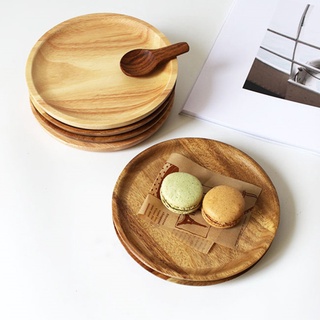 [Plato de madera] plato de cena redondo de estilo japonés para niños, bandeja de madera de haya, bandeja de frutas secas, madera pequeña (1)