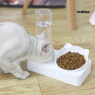 [se]mascotas Perro gatos antideslizantes comida beber tazón plato Auto botella de agua dispensador alimentador (2)