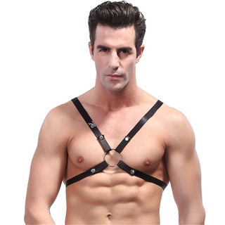 Los hombres Gay wear lencería Halter elástico cuerpo pecho arnés Bondage cinturón disfraces erótico pecho cinturón
