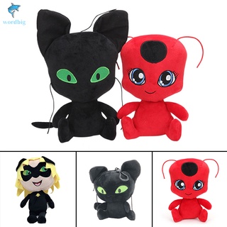 lady bug & cat noir juguete de peluche suave peluche animal muñeca colgante para niños niños