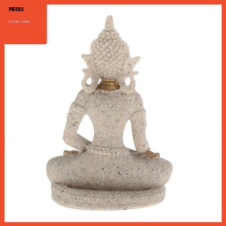 Sentado meditando estatua de buda esculpir hogar adorno Feng Shui decoración 8 cm