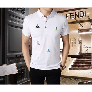 Original 2021 Latest Fendi Men's Short Sleeves White Polo Shirts Size: M-3XL 002116