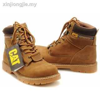 Caterpillar Kasut kerja: botas de seguridad (no tienen puntera de acero) botas de trabajo para hombre, tamaño de cuero genuino (35-45) (1)