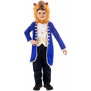 Niños Príncipe Bestia Chaqueta Peluca Halloween Cosplay Disfraces Pretender Juego De Rol Traje