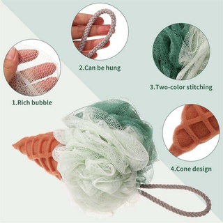Daoxian accesorio Para baño en forma De helado/exfoliante Para baño/cuerpo De malla suave/esponjoso/multicolor (8)