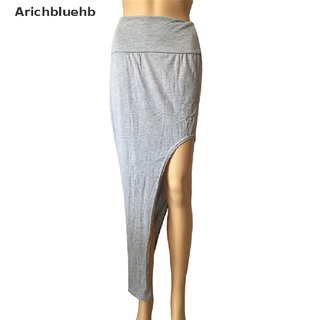 (arichbluehb) moda de las mujeres de talle alto lado abierto largo maxi vestido causal playa falda larga en venta (2)