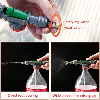 suhe universal bomba de aire hogar cabeza boquilla manual pulverizador jardín riego herramienta portátil de alta presión jardín suministros ajustable botella de bebida spray (4)