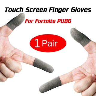 2 piezas transpirable controlador de juego cubierta de dedo a prueba de sudor sin arañazos pantalla táctil juegos de dedo pulgar manga guantes