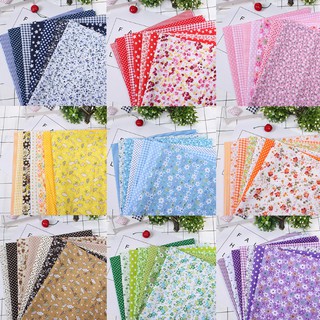 7 unids/lote nueva serie floral tela de algodón patchwork tela diy costura material acolchado 25 * 25 cm