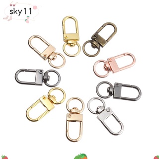 SKY 5Pcs Hardware Bags Strap Buckles Jewelry Making Collar Carabiner Snap Lobster Clasp Metal DIY KeyChain Bag Part Accessories Split Ring Hook/Multicolor