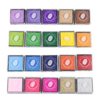 almohadilla de tinta sellos partner no tóxico 20 colores arco iris almohadillas de tinta para niños sellos
