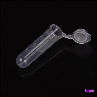 Luyan 30Pcs 5 ml de plástico centrífuga laboratorio tubo de prueba Vial muestra contenedor botella con tapa
