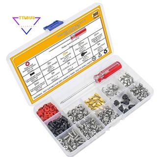 300Pcs Personal Computer Screw Standoffs Set Assortment Kit with a Screwdriver for Hard Drive Computer Case Motherboard Fan Power Graphics