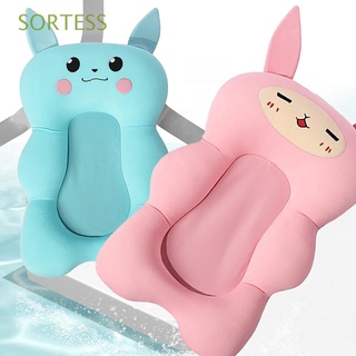 SORTESS Soft Baby Shower Bath Tub Pad Infant Bath Cushion Bathtub Seat Newborn Safety Non-Slip Support Mat Foldable Pillow