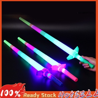 Ntp 4 sección extensible LED resplandor espada niños juguete intermitente palo concierto fiesta accesorios