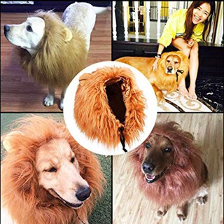 mascota ajustable cómodo lujo león pelo perro melena peluca disfraz peluca y orejas fiesta mascota proveedor