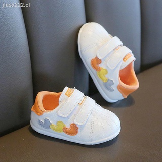 Blanco Zapatos De Bebé Masculino Suela Suave Niño 0-1-2 Años De Edad Los Niños Para Y Niñas Primavera Y Otoño Solteros