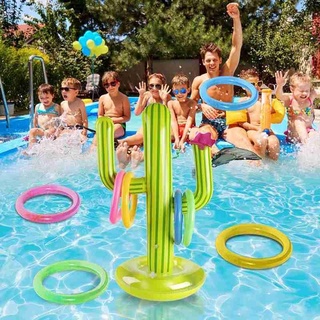 hgukf piscina al aire libre nueva pvc inflable cactus lanzamiento de fiesta bar fiesta playa viaje piscina juguetes conjunto de suministros de hielo juego flotante yuihvn (1)