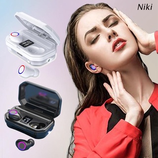 Niki 1Set Bluetooth compatible con auriculares táctiles música inalámbrica banda sonora escuchar extraordinario