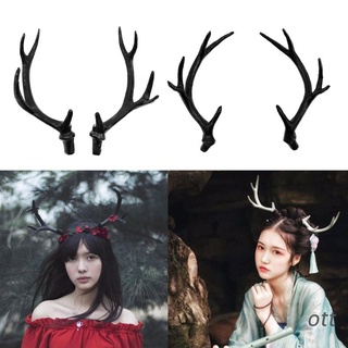 ott. Antlers Horn Headdress Cosplay Headwear for Halloween Party Wear Deer Horn Headdress Carnival Headpiece Party Supplies