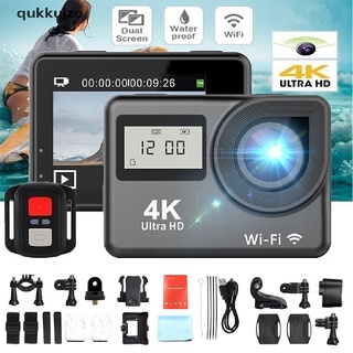[qukk] 4k 1080p hd 2" dual screen sport action cámara dv wifi impermeable as go pro uk 458cl