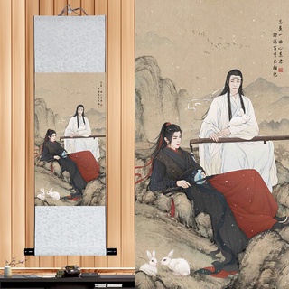 the untamed wei wuxian lan wangji impreso póster imagen cosplay prop decoración de pared para mujeres hombres regalo 1pcs (9)
