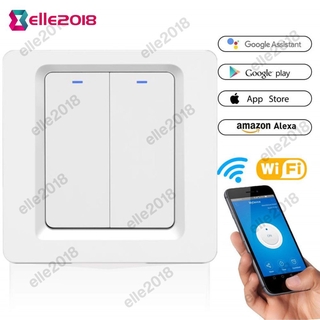 [Nuevo] 1/2/3 gang TUYA WiFi Smart Touch Switch 220-240V Home Wall Button Para Alexa Y Google Assistant Elle Estándar De La Ue (1)